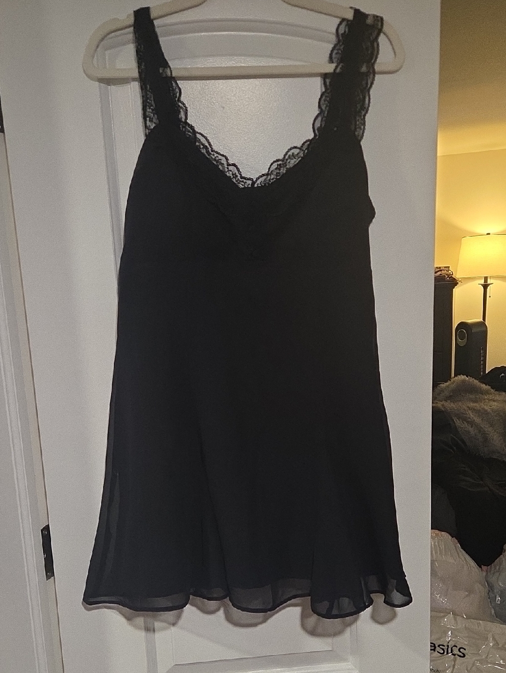 Abercrombie & Fitch Black Lace-Trim Dress